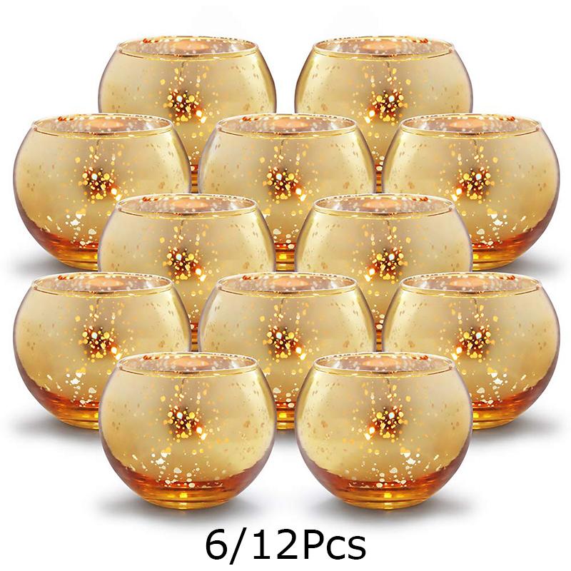 

6/12 шт. Подсвечники Элегантный Звездный Подсвечник Настольные Центральные Элементы Подсвечники для Чайных Свечей Свадьба Доступно Несколько Вариантов 6pcs золотой