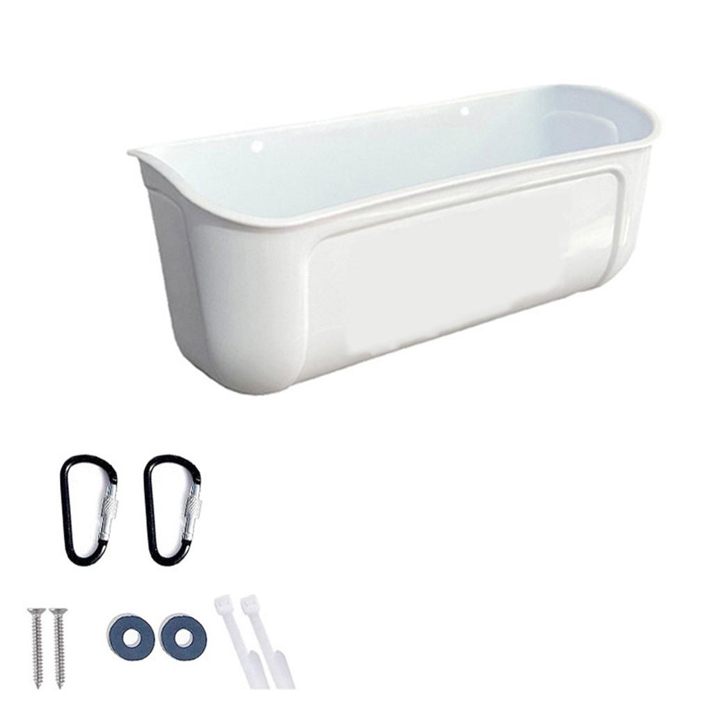 Feeder Durable Hanging Fence Feeder Capacity Spill-proof for Chicken Duck Goose Feeder Feed Trough For Automatic Feeding