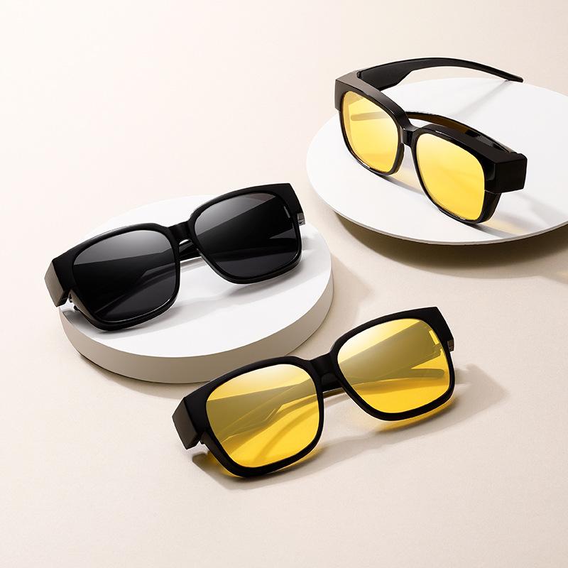 Non-polarized Men Women Vintage Square Sunglasses Unisex Wear Over Eyewear Outdoor Travel Fit Over Sun Glasses for Sports