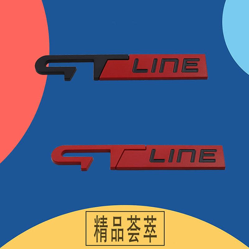 3D Premium GT LINE för bil Huv Skärm bagageutrymme Bakre motorhuv Namnskylt Dekal Emblemmärke Klistermärke
