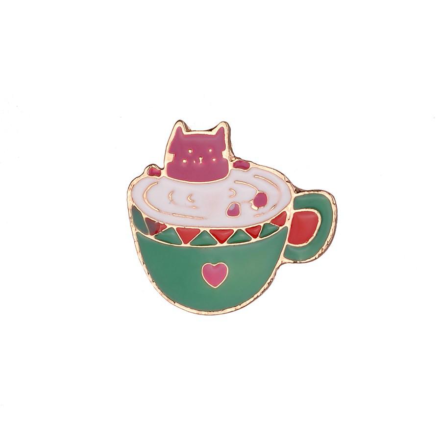 European and American New Arrival: Cute Cat Drip Glaze Lapel Pin Brooch