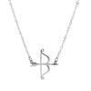 High quality 2026 bow and arrow collarbone chain, retro zircon Cupid's arrow pendant necklace Valentine's Day Qixi Festival gift