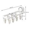 Powerful Vacuum Suction Cup Mini Clothes Dryer, 9-Pinch, Foldable, Space-Saving, Windproof, Indoor/Outdoor Use, Small Item Storage (White)