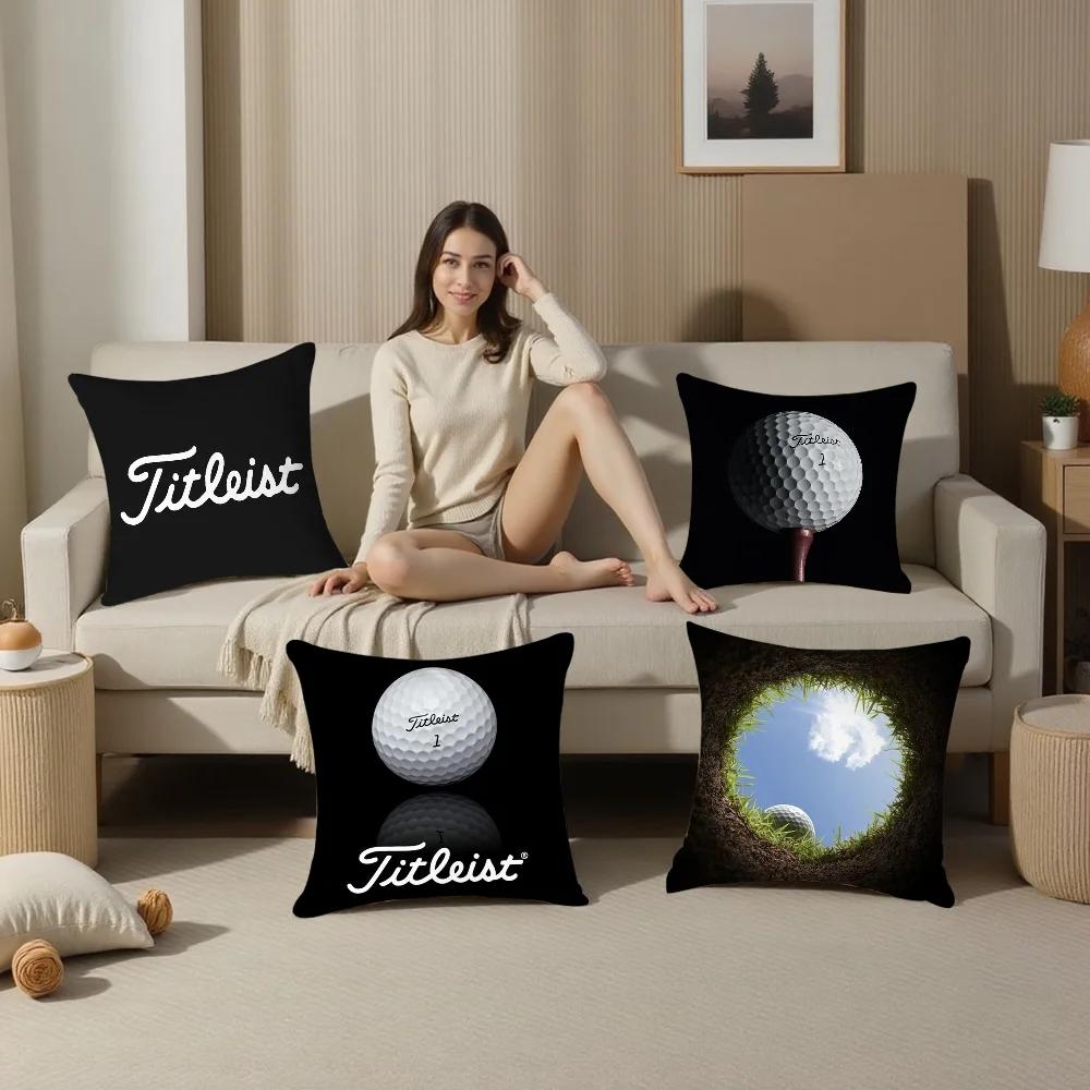 Golf Sports T-TitleistS Pillow Case Plush Fabric Soft Double Sided Print Sofa Cushion Cover Throw Pillow Covers