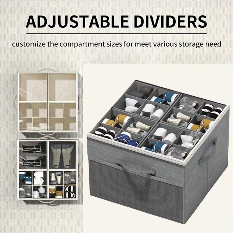 1 buc Cutie de Depozitare Combinație Depozitare Ordine Haine Compartimente Garderobă Multifuncțională Pânză Oxford Rezistent la Praf Cutie Pantofi