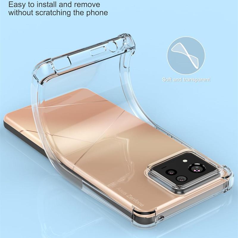 TPU Transparent Phone Case for Asus Zenfone 11 Ultra Zenfone 10 9 Protective Cover Shockproof Fundas Capa