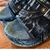 Vasket denim, Damesko med svampsåle, Vanntett plattform, Kule sandaler, Damesommerhøye hæler, Tøfler, Dame