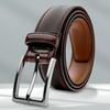 Men's Genuine Leather Belt with Pin Buckle - Trendy, Simple, Casual, and Versatile for Business or Everyday Wear