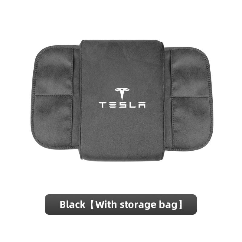 RUNTB1 Car Armrest Pad Memory Foam Arm Rest Cushion Accessories For Tesla Model 3 Model S Model X Model Y Cybertruck Roadster SpaceX
