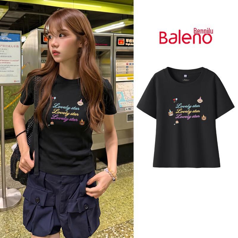 Baleno Women s Regular Fit Round Neck Short Sleeve T-Shirt XL