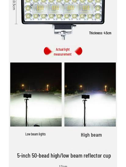 Super Bright LED Headlights for Electric Vehicles & Motorcycles, High/Low Beam, 12V