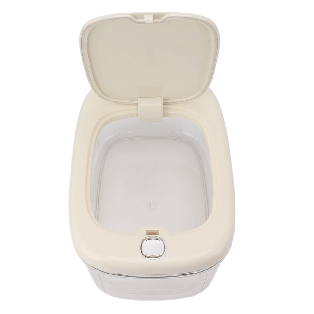 Rice Storage Container PE Transparent Sealed Grain Bucket Dog Food Dispenser Bin with Lid for Kitchen