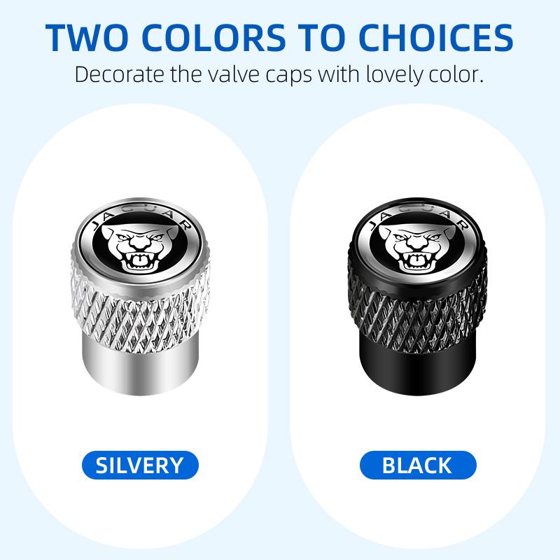 Automobile  Aluminum Wheel Tire Valve Stem Caps Airtight Covers For Jaguar XF 250 X Type F Pace Xj X351 Xe S-Type XFR XKR XEL HH1