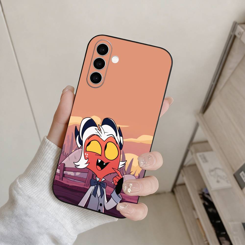 Чехол для телефона Helluva Boss Мокси для Samsung Galaxy A73, A72, A71, A70, A53, A52, A51, Другие Мягкий черный чехол Samsung a12