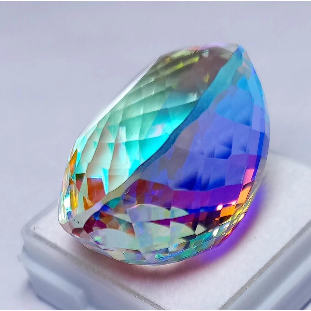 Mystic Topaz Rainbow Natural 67.85 Ct Oval Cut Excellent Certified Gemstone