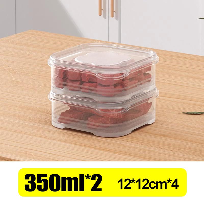 10/1pc Refrigerator Storage Box Food-Grade Meat Fresh-keeping Box Transparent Home Kitchen Vegetable Fruit Sealed Small Crisper