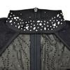 Combinaison en maille à manches longues pour femme avec design strassé