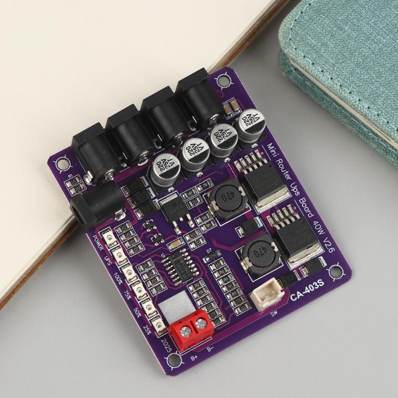 Ca-403S Mini Uninterruptible Power Module 40W 12.6V Battery Charging Board Ups Power Supply Board With 4-Channel Output