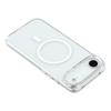 JAUCASE For iPhone 17 Air Magnetic Case Clear PC Phone Cover with Rhinestone Lens Frame/AI Button
