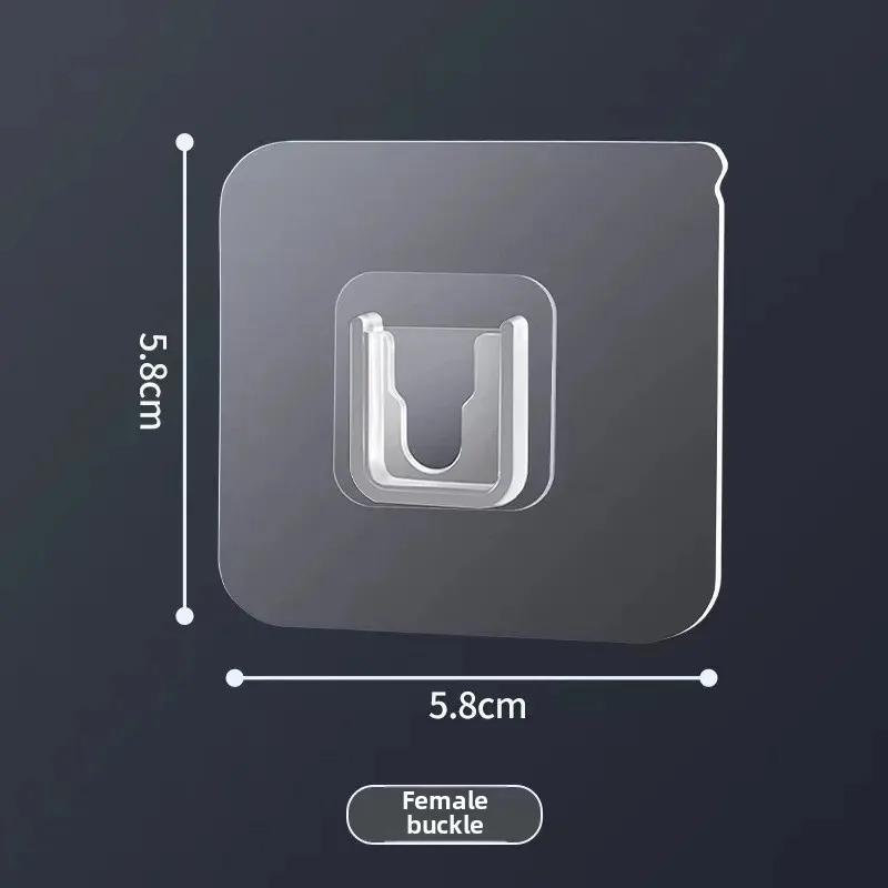 Double sided adhesive wall hooks Wall Hanger Strong Transparent Suction Cup Sucker Hook Wall Storage Holder Kitchen Bathroom