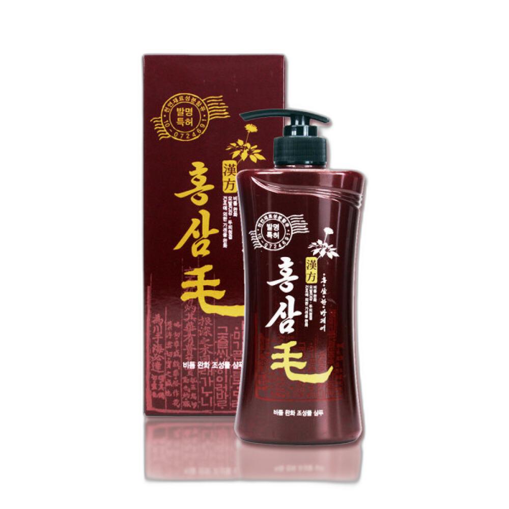 Haedeun Herbal Red Ginseng Hair Shampoo Care Herbal Anti-Dandruff Shampoo 2 Pcs 500ml