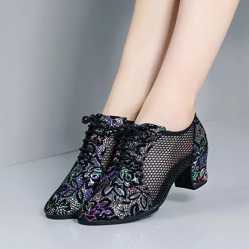 High Heels Women Dance Shoes Jazz Latin Ballroom Salsa Dancing Shoe Ladies Practice Training Modern Woman Sneakers