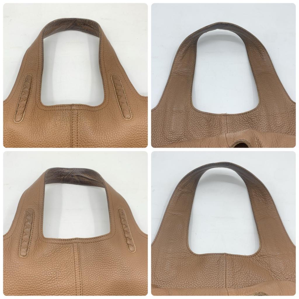 BOTTEGA VENETA Eneta Intrecciato Tote Bag Genuine Leather Brown A4 Size Large Capacity Unisex Women Men 145166