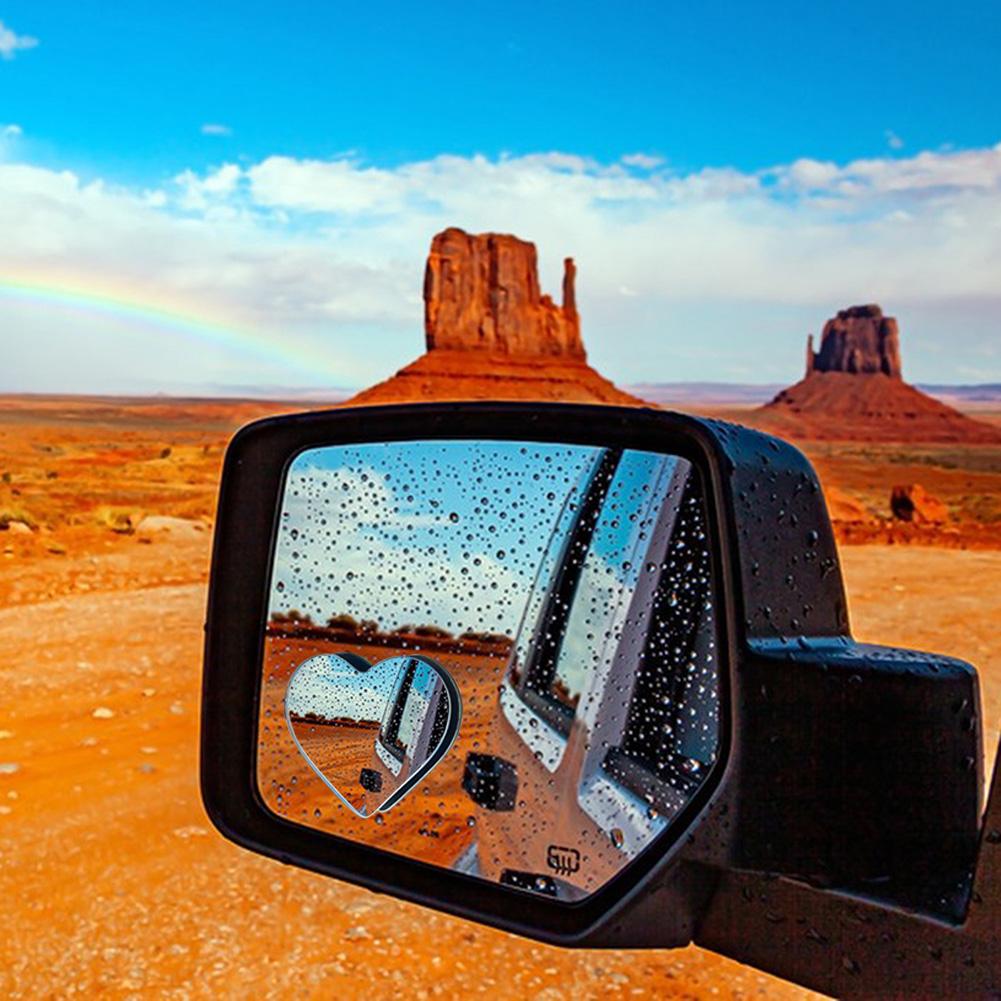 Heart Shaped Blind Spot Mirrors for Cars Universal Fit Stick-On Side Mirror Adjustable Vehicle Side Mirror for Cars SUVs Trucks
