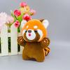 Cute Cartoon Red Panda Plush Toys Pendant Little Raccoon Doll Keychain Doll Playground Raccoon Stuffed Backpack Decor Gifts Kids