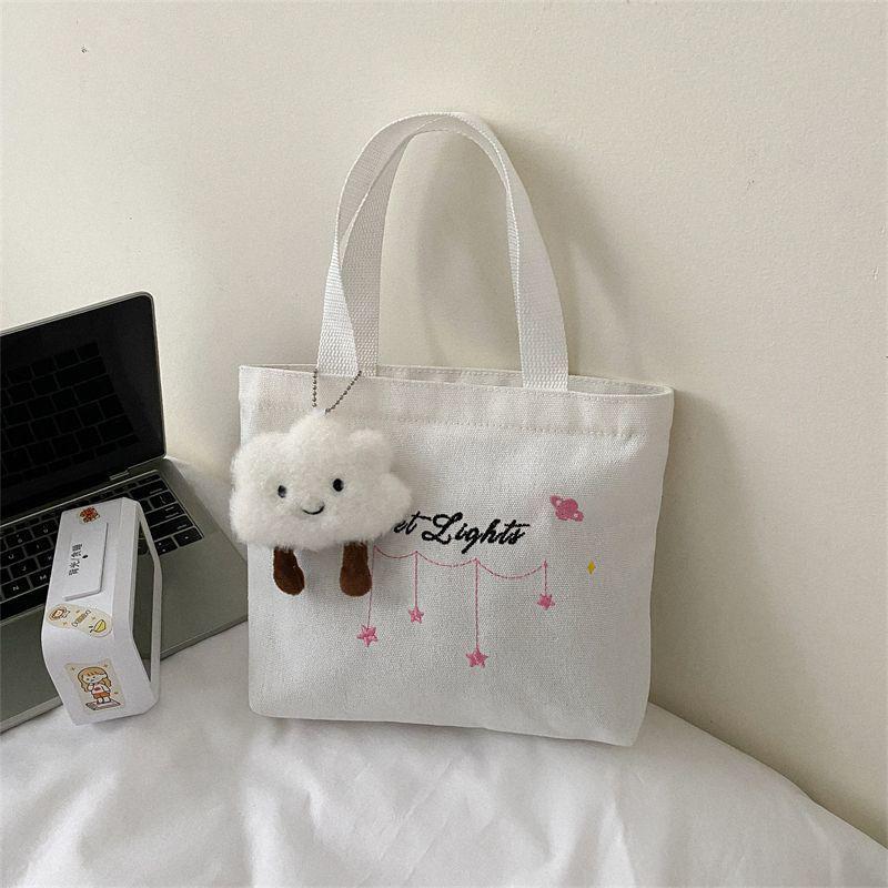 Damen Casual Kleine Canvas Tragetasche - Handtasche, Studenten-Lunchbox, Reißverschluss-Stil