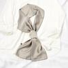 Long Women Neck Scarf Plain Headband Silk Satin Hair Scarf Female 15x140cm Fashion Skinny Bag Scarves For Ladies Beige Pink