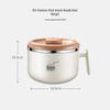 ZISIZ Large Capacity 304 Stainless Steel Instant Noodle Bowl with Timer and Lid