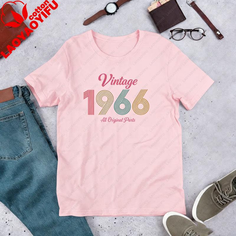 1966 Birthday Gift Party 60 Years Old Tshirt Limited Edition Legend Vintage Classic Fashion Streetwear Crewneck Shortsleev