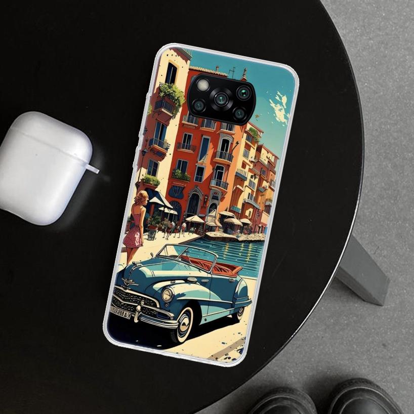 Classic Vintage Old Retro Car Phone Case Cover for Xiaomi Poco X6 X5 X7 Pro F7 Ultra Redmi 15C 15 13C 13 12C 12 10C 10 10A 9C 9A