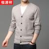 Men's V-Neck Knit Cardigan Sweater