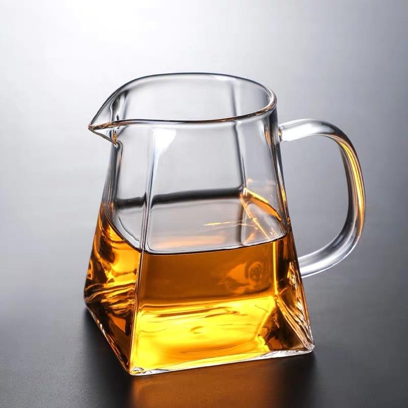 Žáruvzdorná čirá skleněná čajová konvička Kung Fu šálek Puer čajová varná konvice Pu Erh sada konvičky čajové konvice s rukojetí skleněné čajové sítko