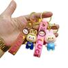 Colorful Cartoon Pvc Sheep Keychain Adorable Soft Keyring for Bags and Cars