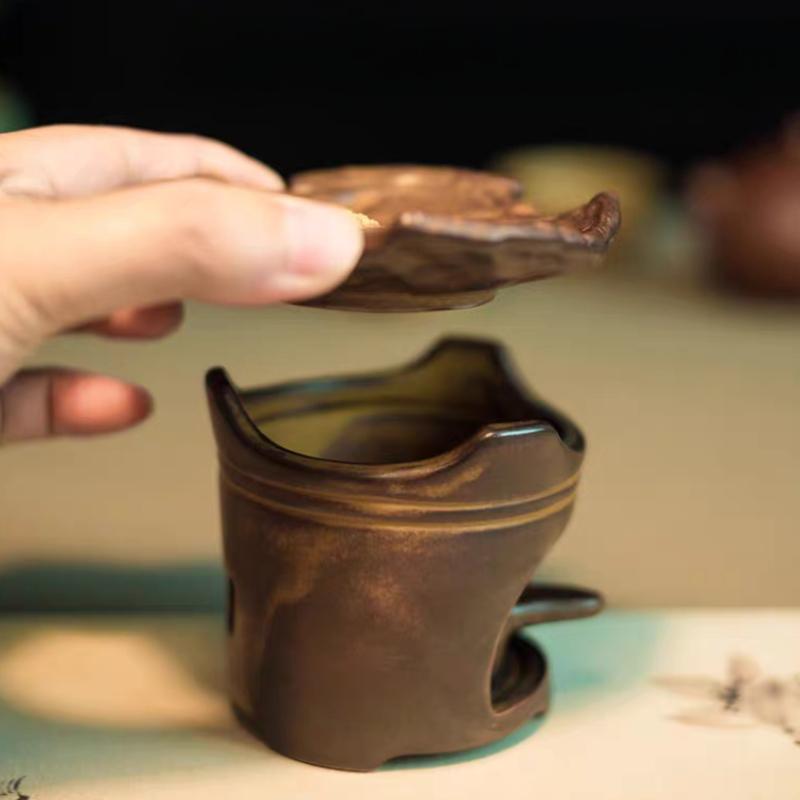 Retro Tebrännare Arombrännare Ljusstake Te Doftspridare Teugn Keramik Hantverk Konst Heminredning