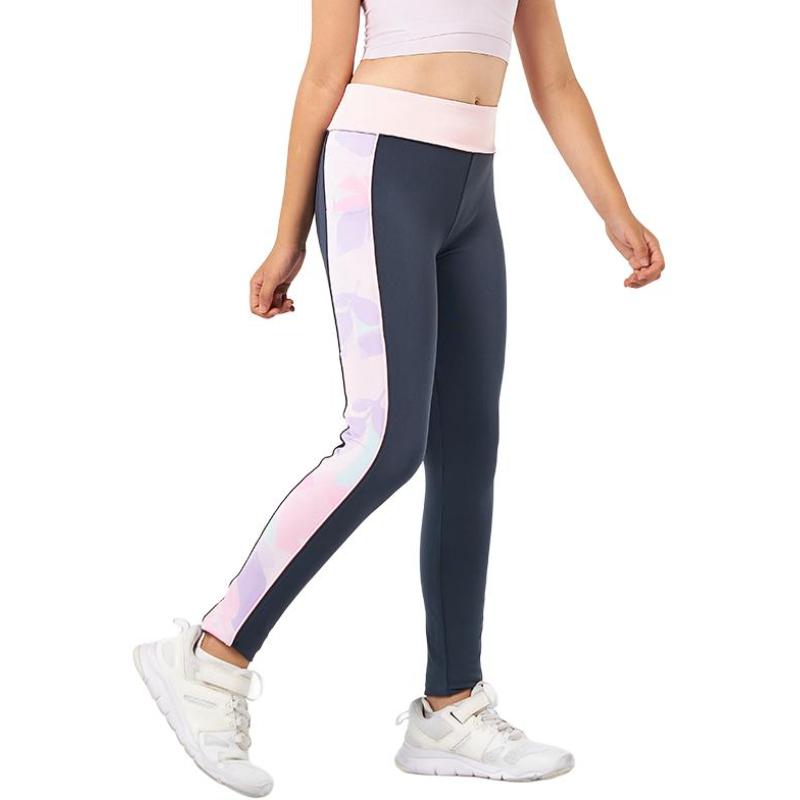 Decathlon Leggings Colour-blocked Mid-rise Elastic Stretch Quick-drying Children's Model
