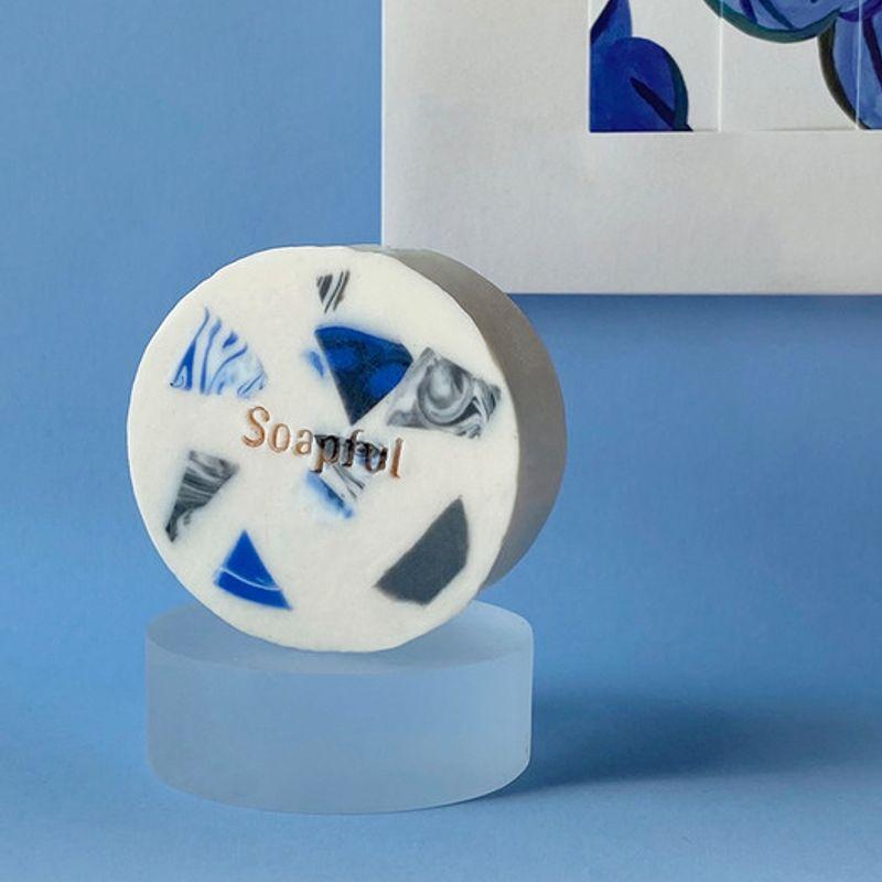 Soapful full of TERRAZZO porcelain - Terrazzo Soap Blue Cleansing 150g terrazzo soap BLUE