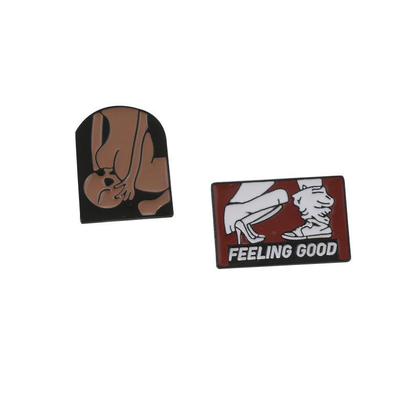 Goofy Style Creative Alloy Brooch – European/American Punk Fashion Pin