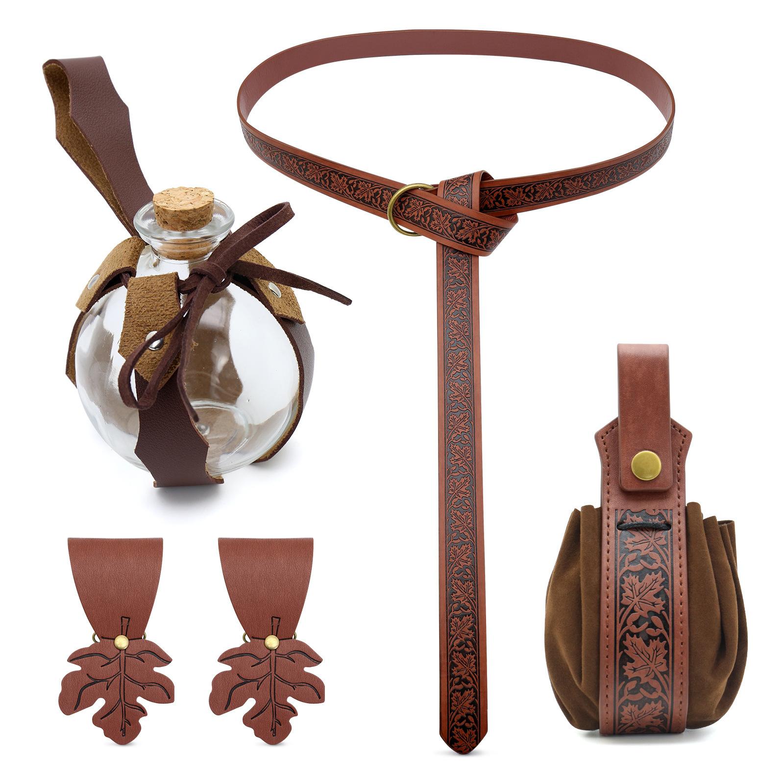 

Середньовічний Вінтажний Кельтський Ремінь Вікінгів Пляшка для Ліків Косплей Аксесуари для Костюма на Хелловін Реквізит