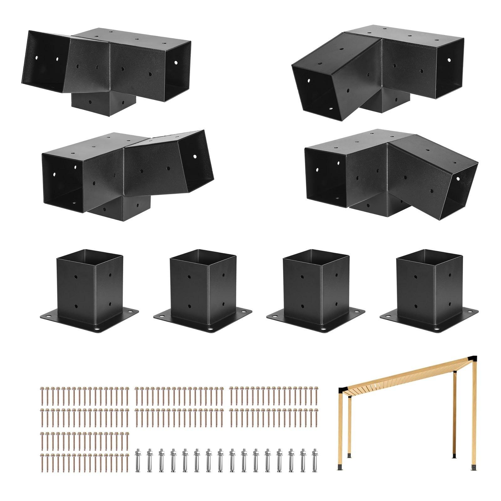 VEVOR Pergola Kit, 4x4 Inch 3-Way