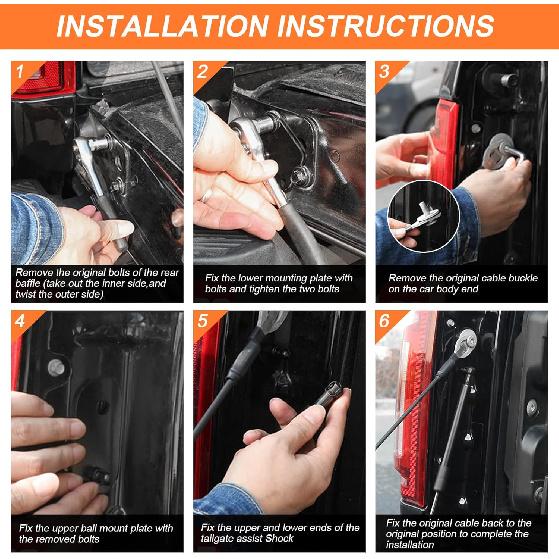 Tailgate Assist Shock for Ford F150 2015-2023, Truck Tailgate Shock Accessories Compatible with 2015 2016 2017 2018 2019 2020 2021 Ford F150 XL XLT