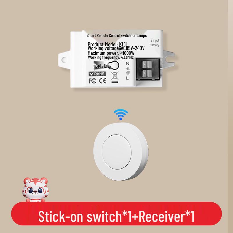 Smart Wireless Double Control Light Switch - No Wiring Needed, 220V Remote Master-Slave System