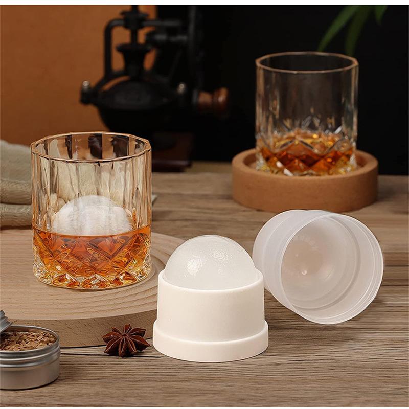Bourbon Whiskey Smoker Kit - with Ice Ball Mold Old Fashioned Chimney Drink Smoker Infuser for Cocktails and Bar Kitchen Tools
