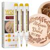 Wood Burning Marker Pen Wood Marker Pen for Drawing Waterproof Woodworking Drawing Pen for Walnut Basswood Birch and Poplar
