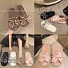 Fashion Casual Fluffy Slippers Women House Flats Fashion Winter Bowknot Love Designer Shoes Ladies Home Plush Platform Elegant Footwear