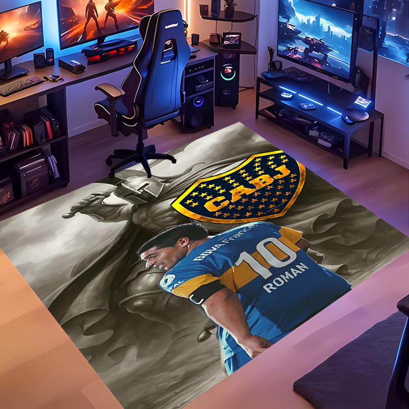 1pc Club Atlético Boca Juniors Entrance Mat, Non-Slip Mat Area Rug,Room Decor, Outdoor Decor, Kitchen Rug,Doormat - Machine Washable, Easy to Clean