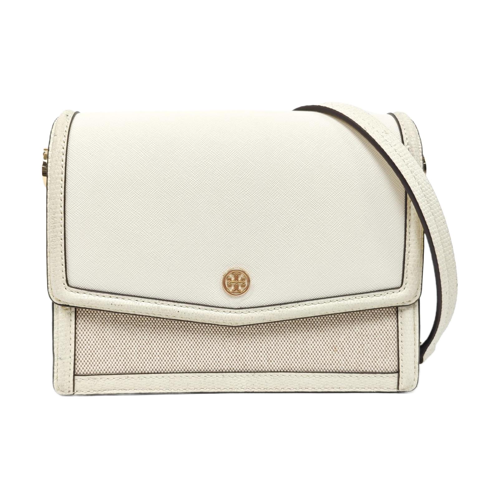 [Pre-Owned] Robinson White Leather Shoulder Bag With Gold Hardware - Excellent #1APCZDZ ONE SIZE